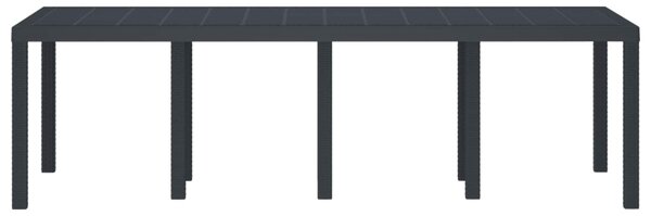 Időjárásálló Kerti Asztal Antracit 250 x 100 x 73 cm polirattan