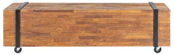 Tömör tíkfa TV-állvány 110 x 30 x 32,5 cm