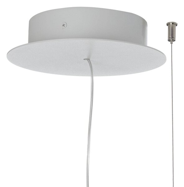 TECNICO by Sforzin Pirgos LED-es függőlámpa, 200 cm hosszú, fényerőszabályzó, fehér, dimmelhető, Fehér / opál, Nappali / Étkező, Műanyag, Modern