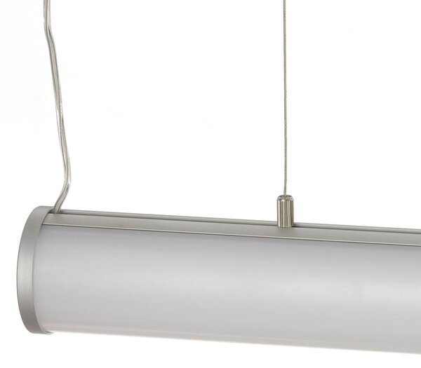 TECNICO by Sforzin Pirgos LED-es függőlámpa, 200 cm hosszú, fényerőszabályzó, fehér, dimmelhető, Fehér / opál, Nappali / Étkező, Műanyag, Modern