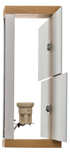 SOLLUX LIGHTING Shifted 1 fali világítás, üveg és világos fa, dimmelhető, Világos fa, Nappali / Étkező, Üveg, Modern