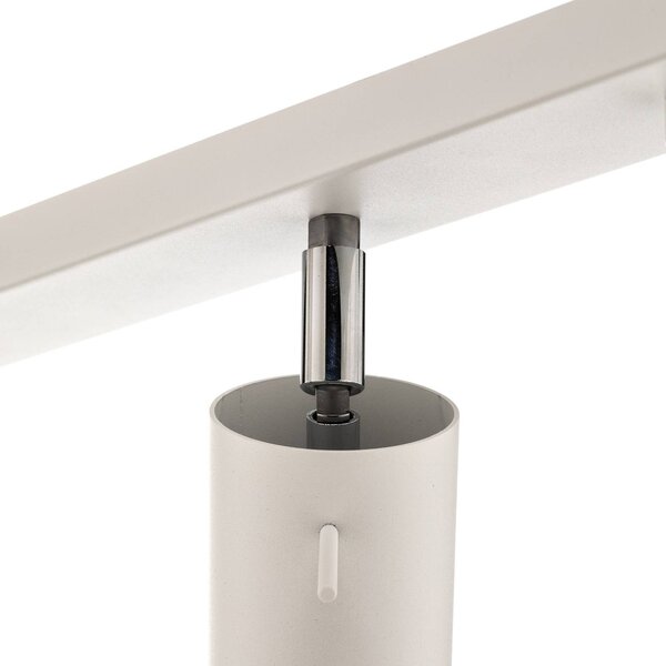 SOLLUX LIGHTING Mennyezeti spotlámpa, fehér, 6 izzós, lineáris, dimmelhető, Fehér / opál, Nappali / Étkező, fém, Modern