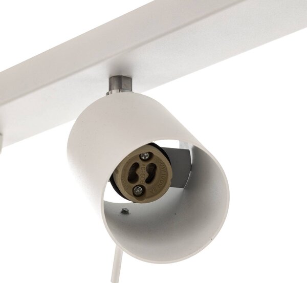 SOLLUX LIGHTING Mennyezeti spotlámpa, fehér, 6 izzós, lineáris, dimmelhető, Fehér / opál, Nappali / Étkező, fém, Modern