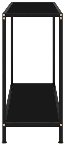Fekete edzett üveg tálalóasztal 80 x 35 x 75 cm