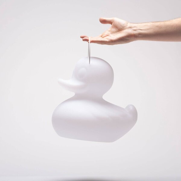 Goodnight Light LED-es design lámpa DUCK-DUCK S kültéri használatra, fehér színben, dimmelhető, Fehér / opál, Műanyag, Dizájn