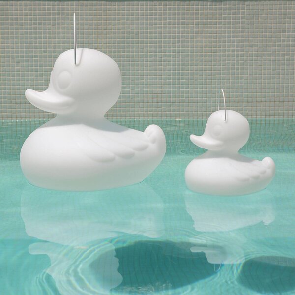 Goodnight Light LED-es design lámpa DUCK-DUCK S kültéri használatra, fehér színben, dimmelhető, Fehér / opál, Műanyag, Dizájn
