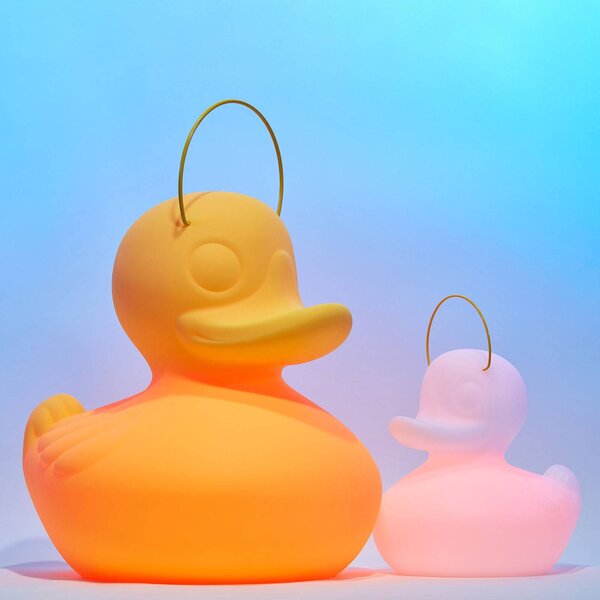 Goodnight Light LED-es design lámpa DUCK-DUCK S kültéri használatra, fehér színben, dimmelhető, Fehér / opál, Műanyag, Dizájn