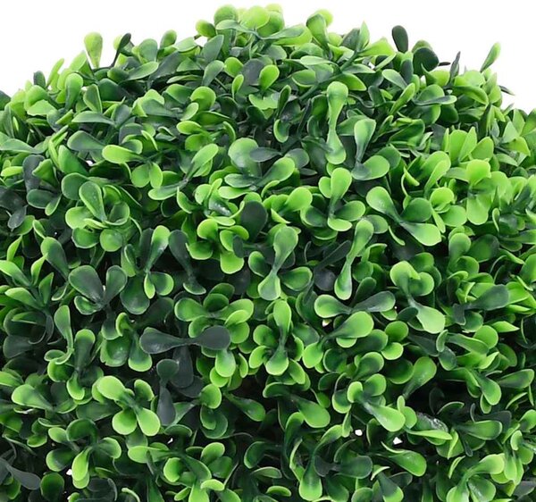 2 db zöld gömbalakú cserepes műpuszpáng 27 cm