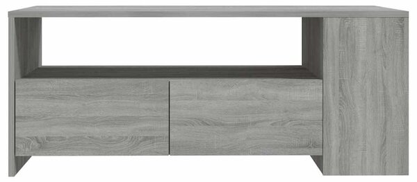 Szürke sonoma színű szerelt fa dohányzóasztal 102 x 55 x 42 cm