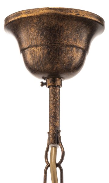 ONLI Botte fém csillár, 5 izzós, bronz, dimmelhető, Bronz / antik sárgaréz, Nappali / Étkező, fém