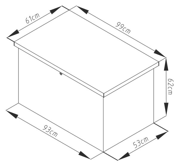 G21 Denver Kerti Láda - Fém - 280 L