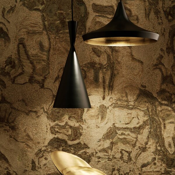 Tom Dixon Beat Tall LED függő lámpa, fekete, dimmelhető, Fekete, Nappali / Étkező, Sárgaréz, Dizájn