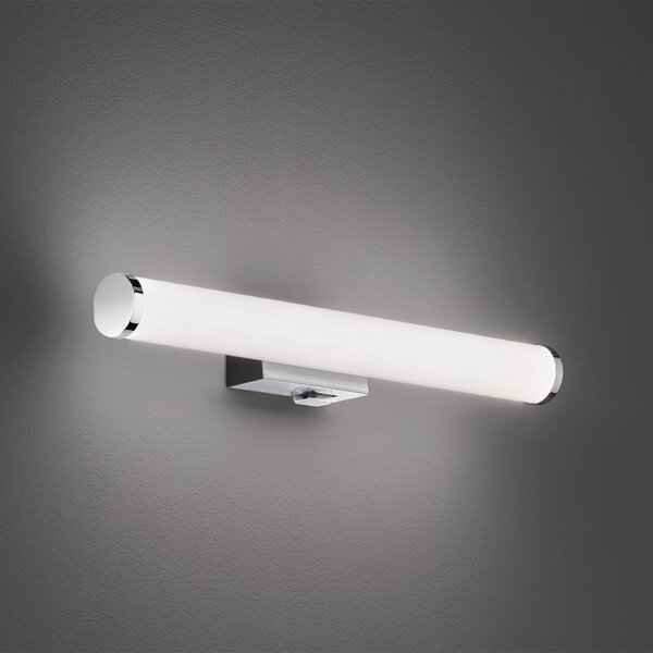 Trio Lighting Mattimo LED fali lámpa, szélesség 40 cm, króm, kapcsoló, Króm / ezüst, Fürdőszoba, Műanyag, Modern