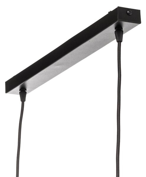 TEMAR LIGHTING Larus fekete acélból készült lógó lámpa, 2 izzós, dimmelhető, Fekete, Nappali / Étkező, fém, Modern
