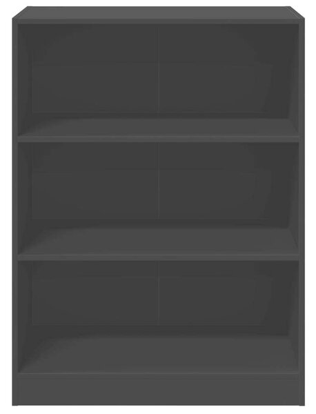 VidaXL fekete szerelt fa ruhásszekrény 77 x 48 x 102 cm