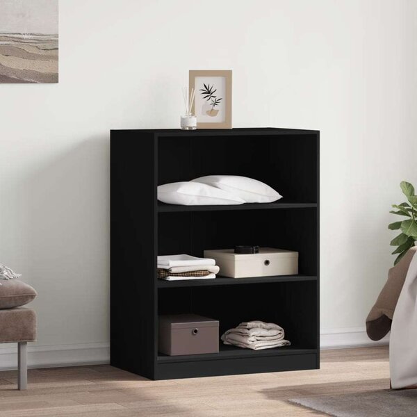 VidaXL fekete szerelt fa ruhásszekrény 77 x 48 x 102 cm