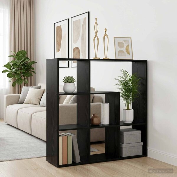 Könyvespolc 102 x 29 x 103,5 cm Szerelt Fa Fekete Tölgy
