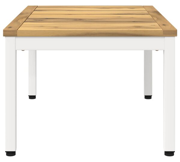 Dohányzóasztal Fehér 49 x 68,5 x 36 cm Tömör Akácfa