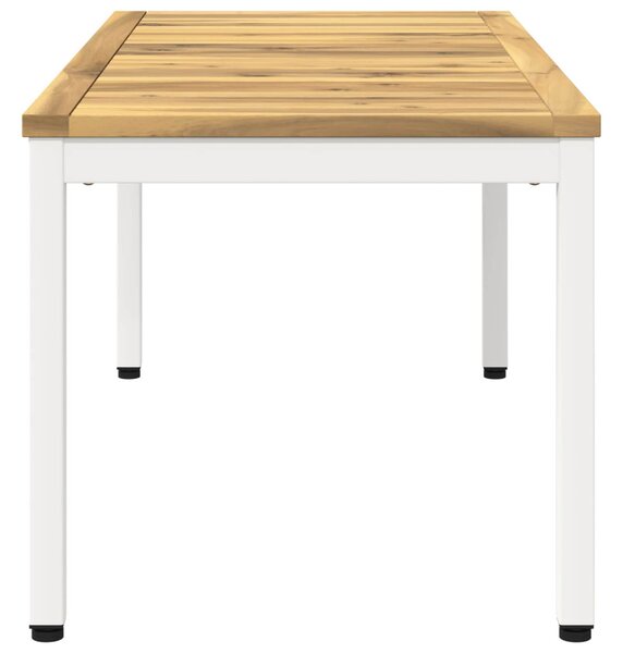 Dohányzóasztal Fehér 49 x 100,5 x 45 cm Tömör Akácfa