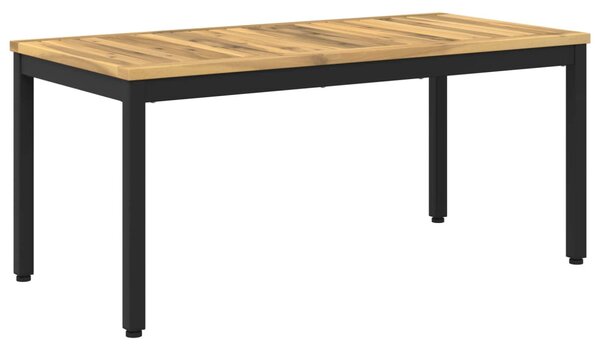 Dohányzóasztal Fehér és Fekete 49 x 100,5 x 45 cm Tömör Akácfa