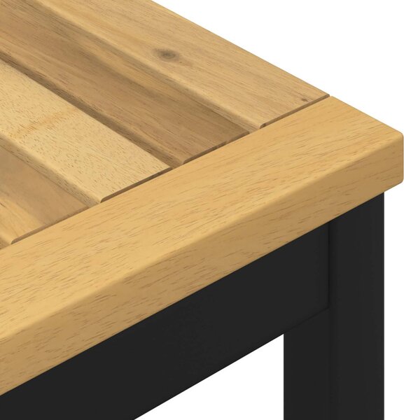 Kerti pad 108,5 x 35 x 45 cm Tömör Akácfa Fehér és Fekete