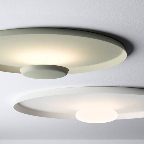 Vibia Top LED fali világítás Ø 60 cm fehér, dimmelhető, Fehér / opál, Nappali / Étkező, fém, Modern