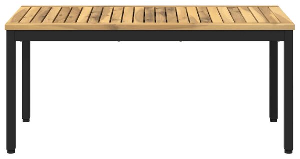 Dohányzóasztal Fehér és Fekete 49 x 100,5 x 45 cm Tömör Akácfa