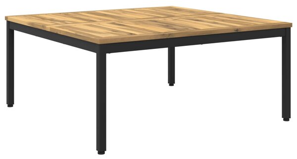 Dohányzóasztal Fehér és Fekete 98 x 100,5 x 45 cm Tömör Akácfa