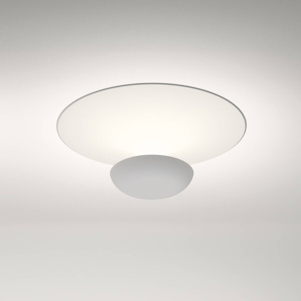 Vibia LED mennyezeti világítás Funnel, fehér, alumínium, Ø 35 cm, 2700 K, dimmelhető, Nappali / Étkező, Alumínium, Dizájn