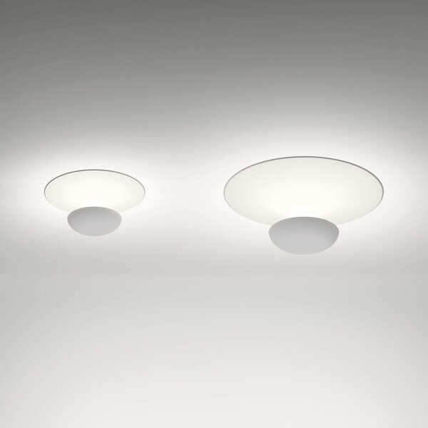 Vibia LED mennyezeti világítás Funnel, fehér, alumínium, Ø 35 cm, 2700 K, dimmelhető, Nappali / Étkező, Alumínium, Dizájn
