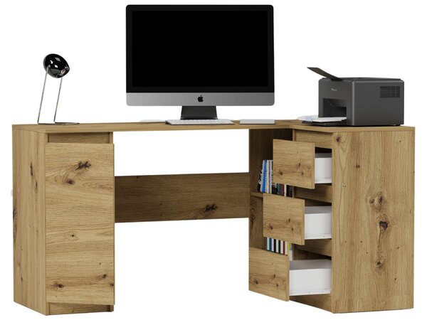 Modern sarok számítógépasztal N12 - artisan tölgy