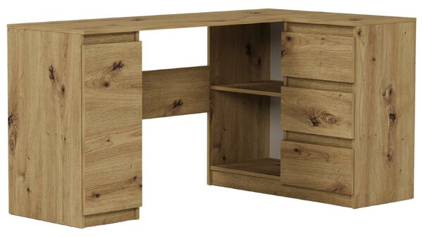 Modern sarok számítógépasztal N12 - artisan tölgy