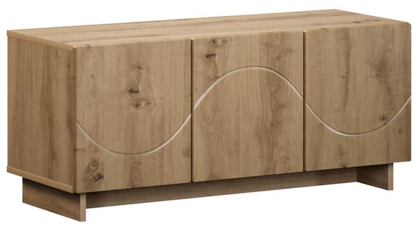 TV állvány 90 x 34.5 x 40 cm Kézműves Tölgy Szerelt Fa