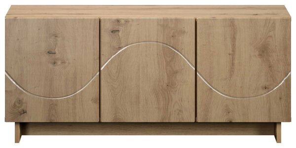 TV állvány 90 x 34.5 x 40 cm Kézműves Tölgy Szerelt Fa