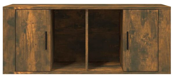 Füstös tölgy színű szerelt fa TV-szekrény 100 x 35 x 40 cm