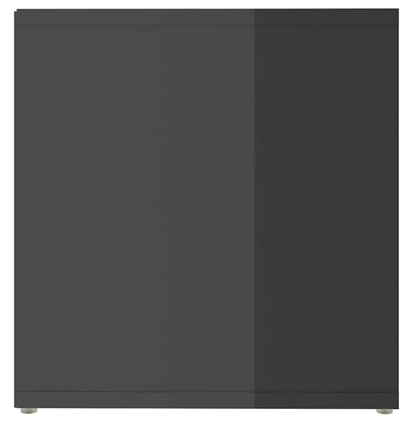 2 db magasfényű szürke szerelt fa TV-szekrény 72 x 35 x 36,5 cm