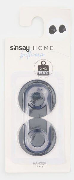 Sinsay - Öntapadós akasztókészlet 2 pack - fekete