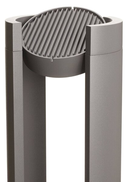 Lucande LED-es poller lámpa Dylen, szürke, fém, 80 cm, IP65, Fekete, Alumínium, Modern