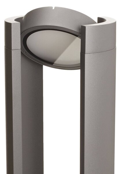 Lucande LED-es poller lámpa Dylen, szürke, fém, 80 cm, IP65, Fekete, Alumínium, Modern