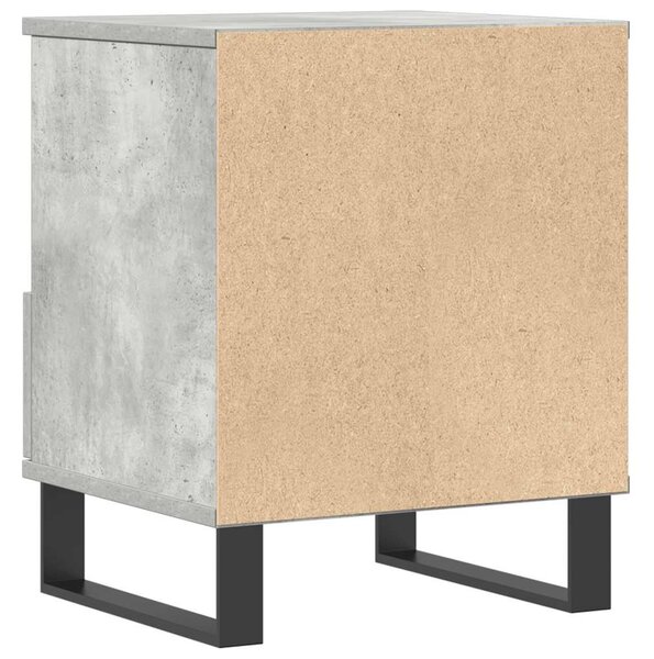 Betonszürke szerelt fa éjjeliszekrény 40x35x50 cm