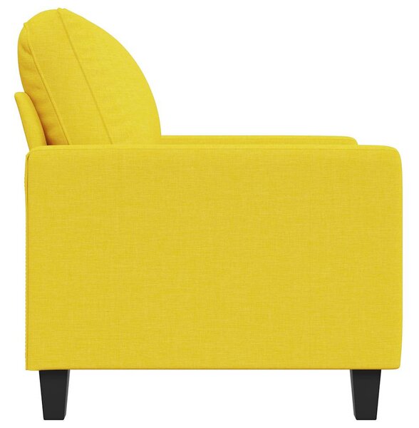 Világossárga szövet kanapéfotel 60 cm