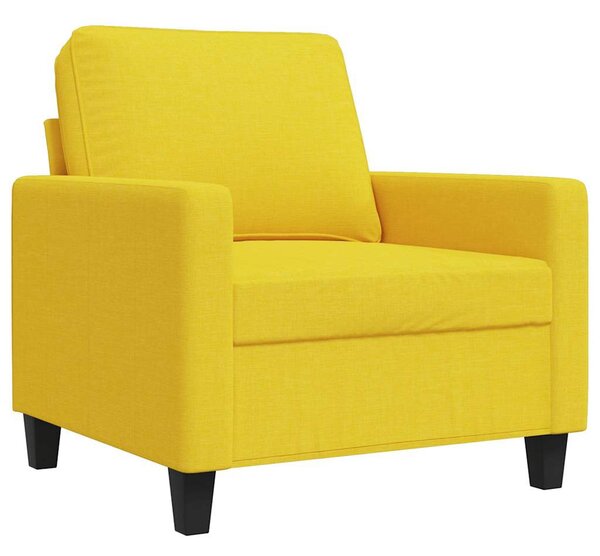 Világossárga szövet kanapéfotel 60 cm