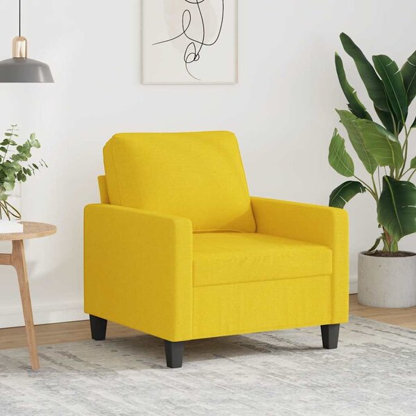 Világossárga szövet kanapéfotel 60 cm