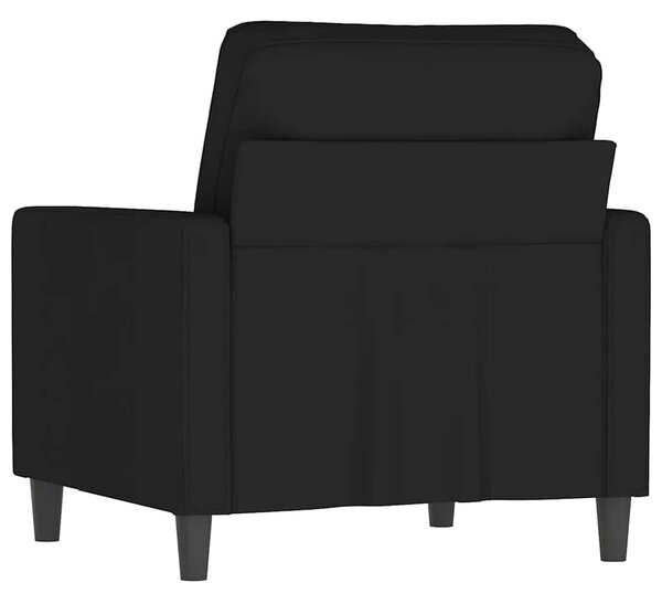 Fekete bársony kanapéfotel 60 cm