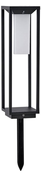 Lucande LED napelemes talapzatvilágítás Eliel, magasság 50 cm, fekete, Fekete, Alumínium, Modern