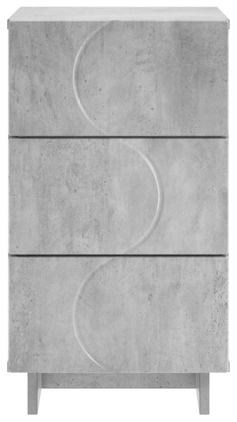 Éjjeliszekrény Betonszürke 33,5 x 34,5 x 60 cm Szerelt Fa