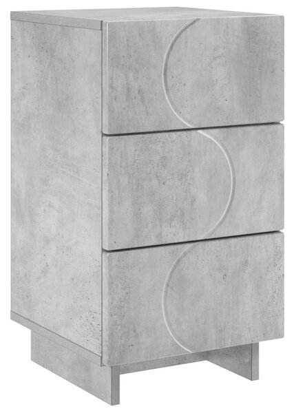 Éjjeliszekrény Betonszürke 33,5 x 34,5 x 60 cm Szerelt Fa