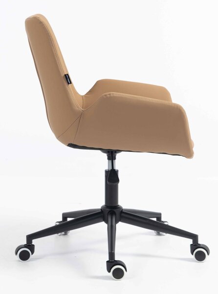 HR240K Karamell Szín Műbőr Premium Soft szék fekete lábbal