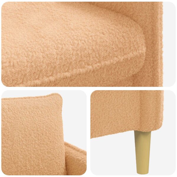 XXL fotel Bézs Bouclé