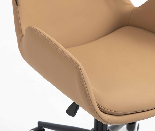HR240K Karamell Szín Műbőr Premium Soft szék fekete lábbal